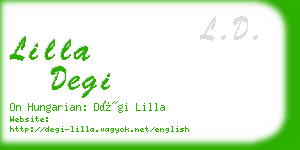 lilla degi business card